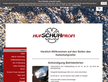 Tablet Screenshot of hufschuhprofi.at